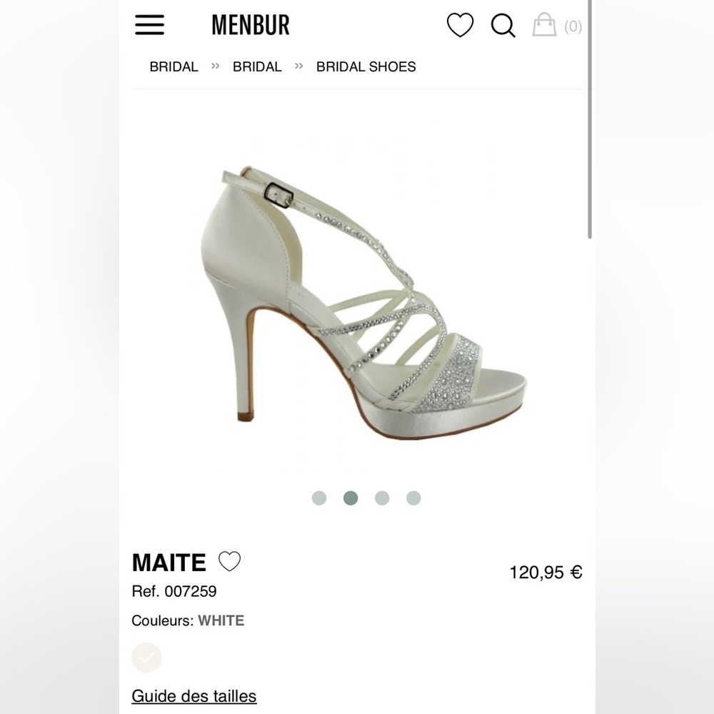Menbur Maite Sandal Style Ivory Bridal Heels Size 9 EU 40 - Picture 9 of 12